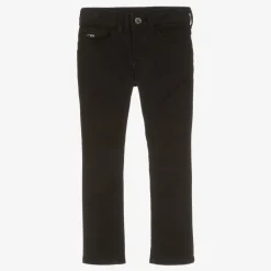 Boys Black Slim Cotton Jeans