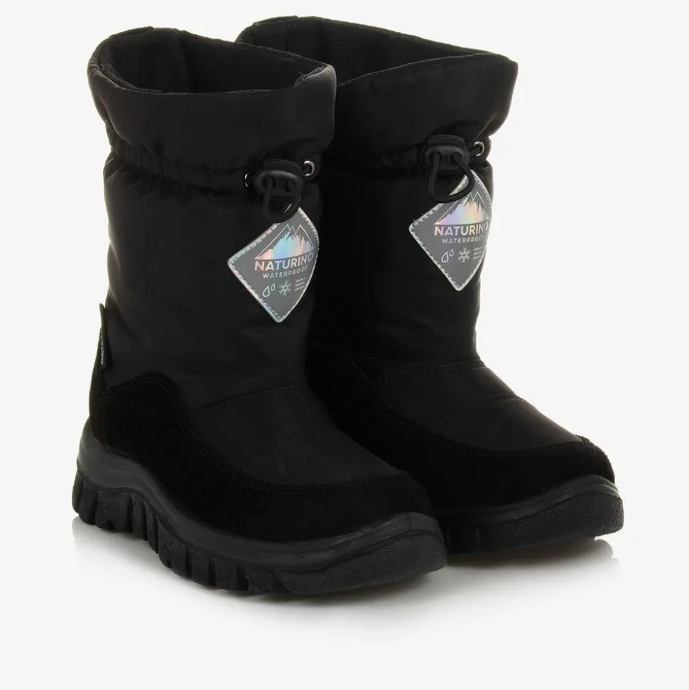 Boys Black Snow Boots