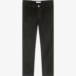 Boys Black Velvet Trousers