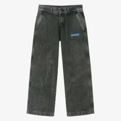 Boys Black Washed Denim Jeans