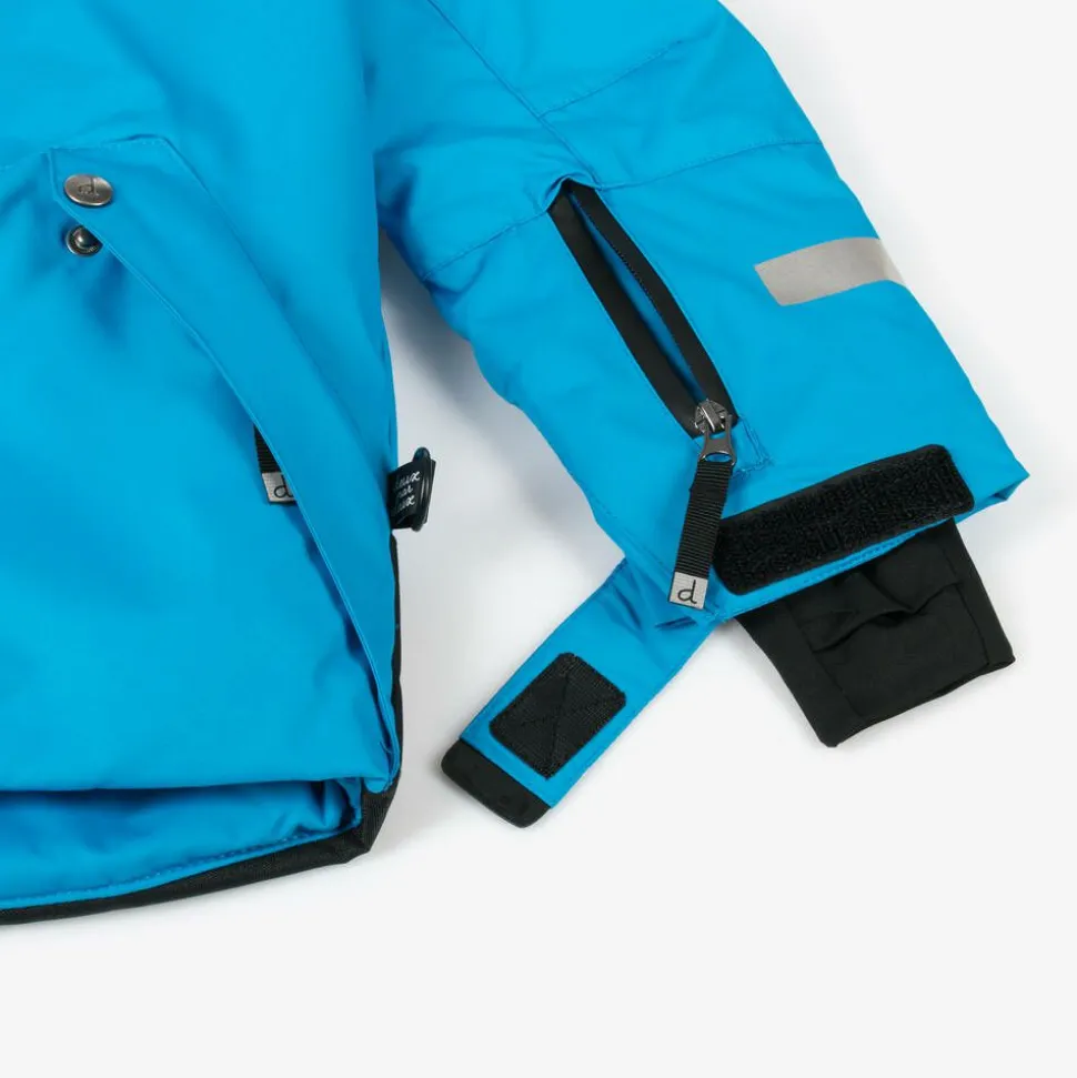 Boys Blue & Black Snowsuit & Snood Set