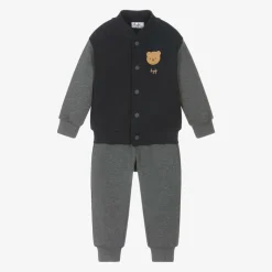 Boys Blue & Grey Cotton Tracksuit