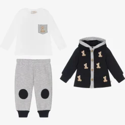 Boys Blue & Grey Tracksuit Set