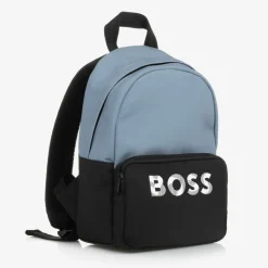 Boys Blue & Black Canvas Backpack (33cm)