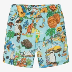 Boys Blue Cotton Australia Shorts