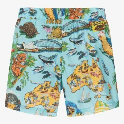 Boys Blue Cotton Australia Shorts
