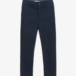 Boys Blue Cotton Chino Trousers