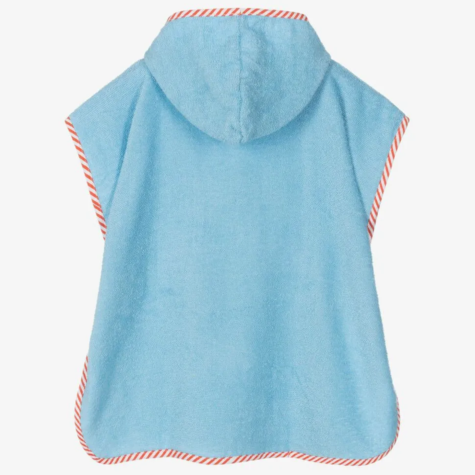 Boys Blue Cotton Digger Poncho Towel
