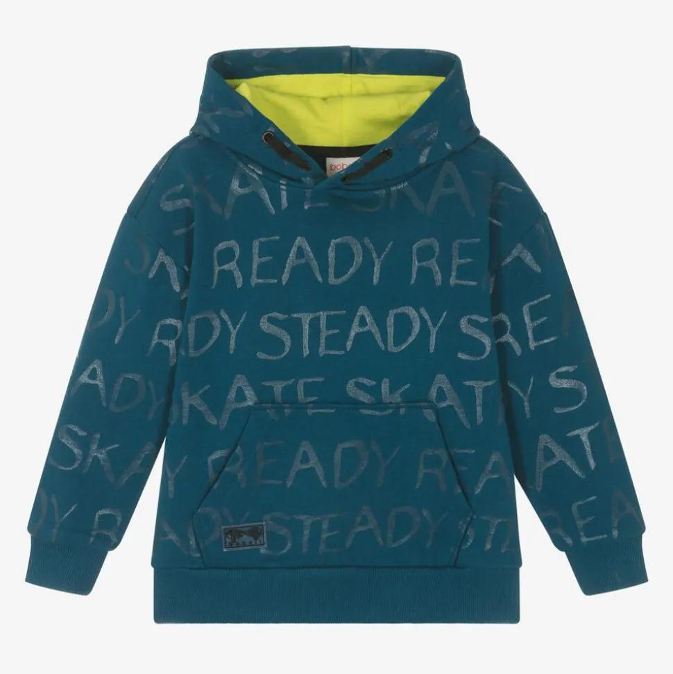 Boys Blue Cotton Hoodie