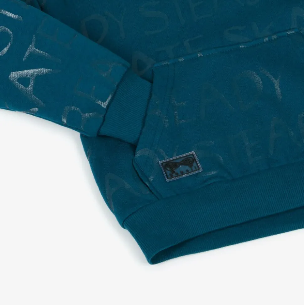 Boys Blue Cotton Hoodie