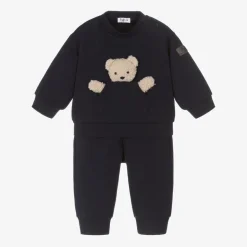 Boys Blue Cotton Teddy Tracksuit