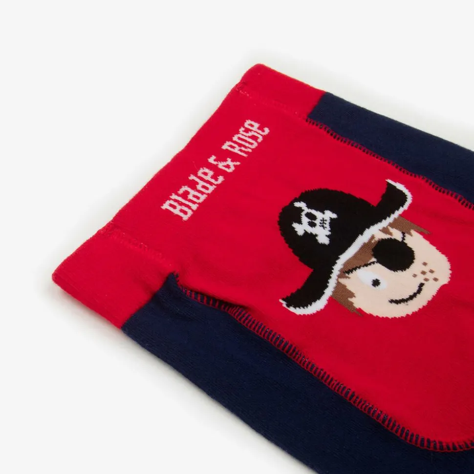 Boys Blue Cotton Tim The Pirate Leggings