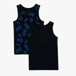 Boys Blue Cotton Vests (2 Pack)