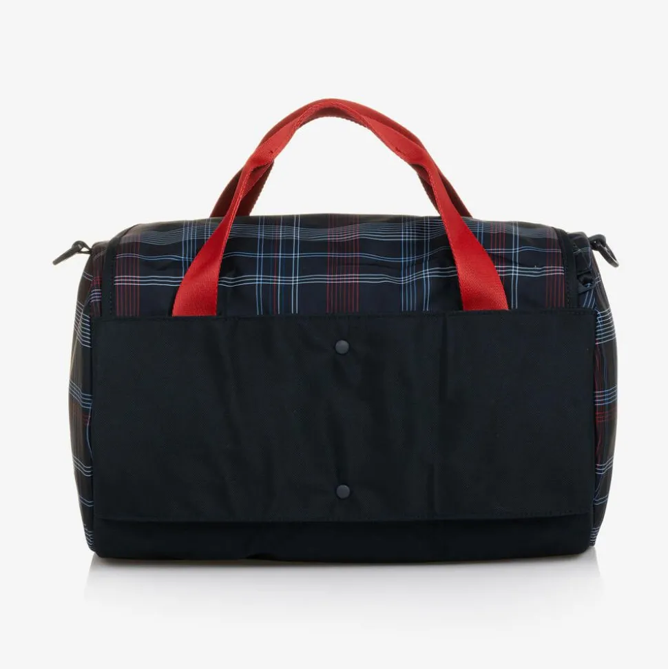 Boys Blue Global Stripe Check Sports Bag