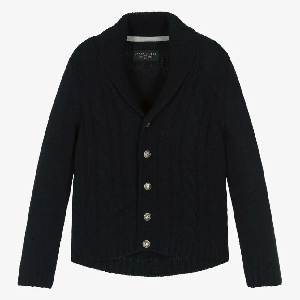 Boys Blue Knitted Cardigan