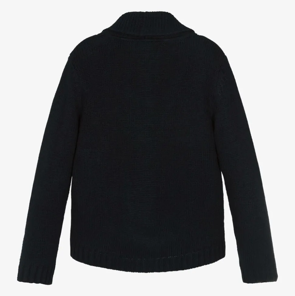 Boys Blue Knitted Cardigan