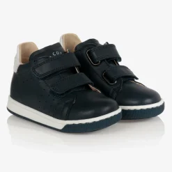 Boys Blue Leather Trainers
