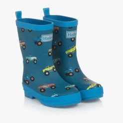Boys Blue Monster Truck Rain Boots