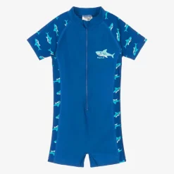 Boys Blue Shark Sun Suit (UPF50+)