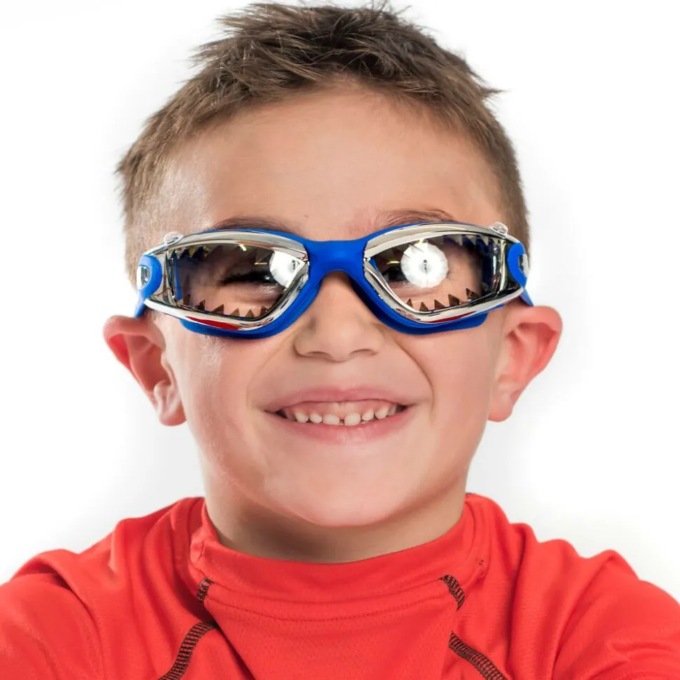Boys Blue Shark Swimming Goggles