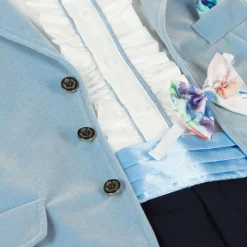 Boys Blue Velour Suit