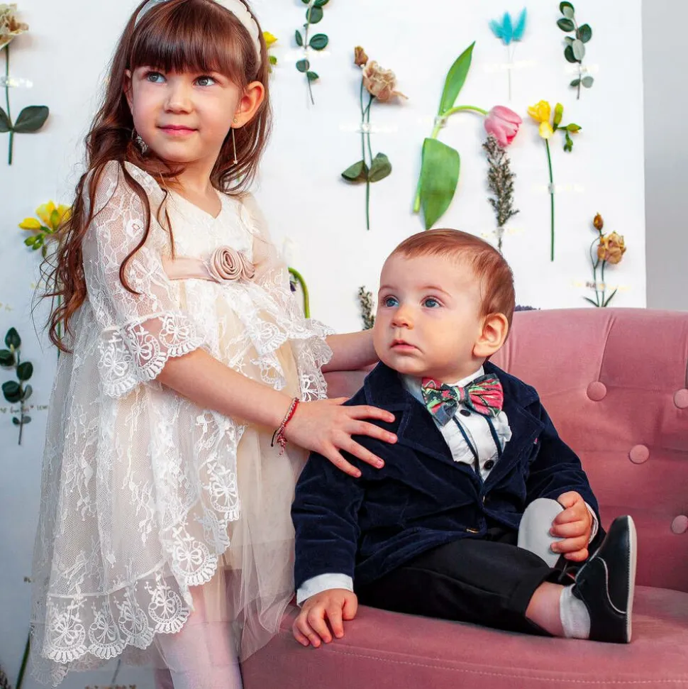 Boys Blue Velvet Suit