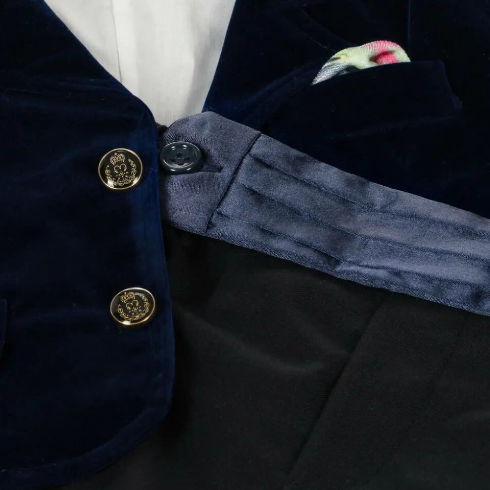 Boys Blue Velvet Suit