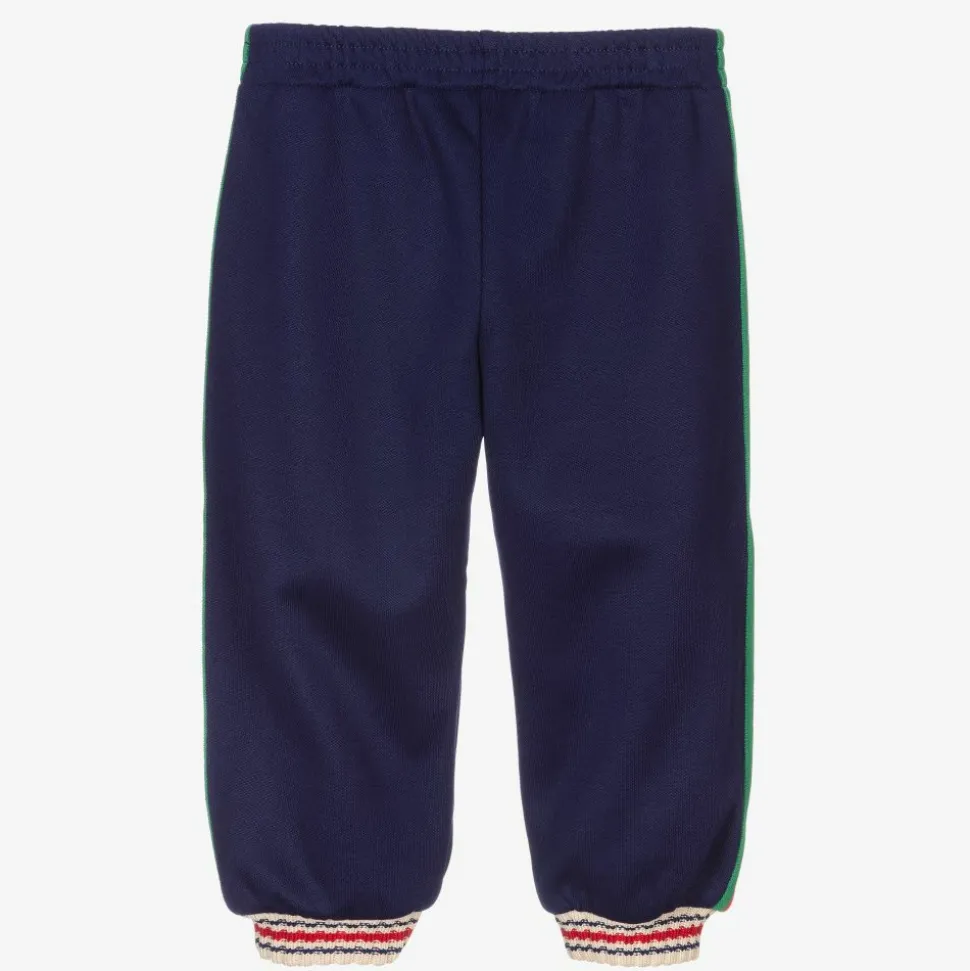 Boys Blue Web Trim Joggers