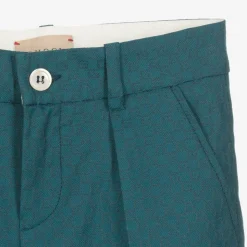 Boys Blue Wool Square G Trousers