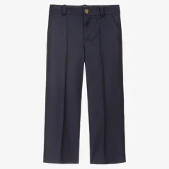 Boys Blue Wool Trousers