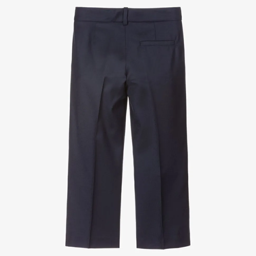Boys Blue Wool Trousers