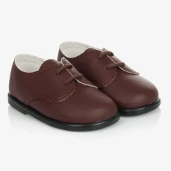 Boys Brown First Walker Shoes