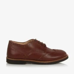 Boys Brown Leather Lace-Up Brogues