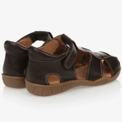 Boys Brown Leather Sandals