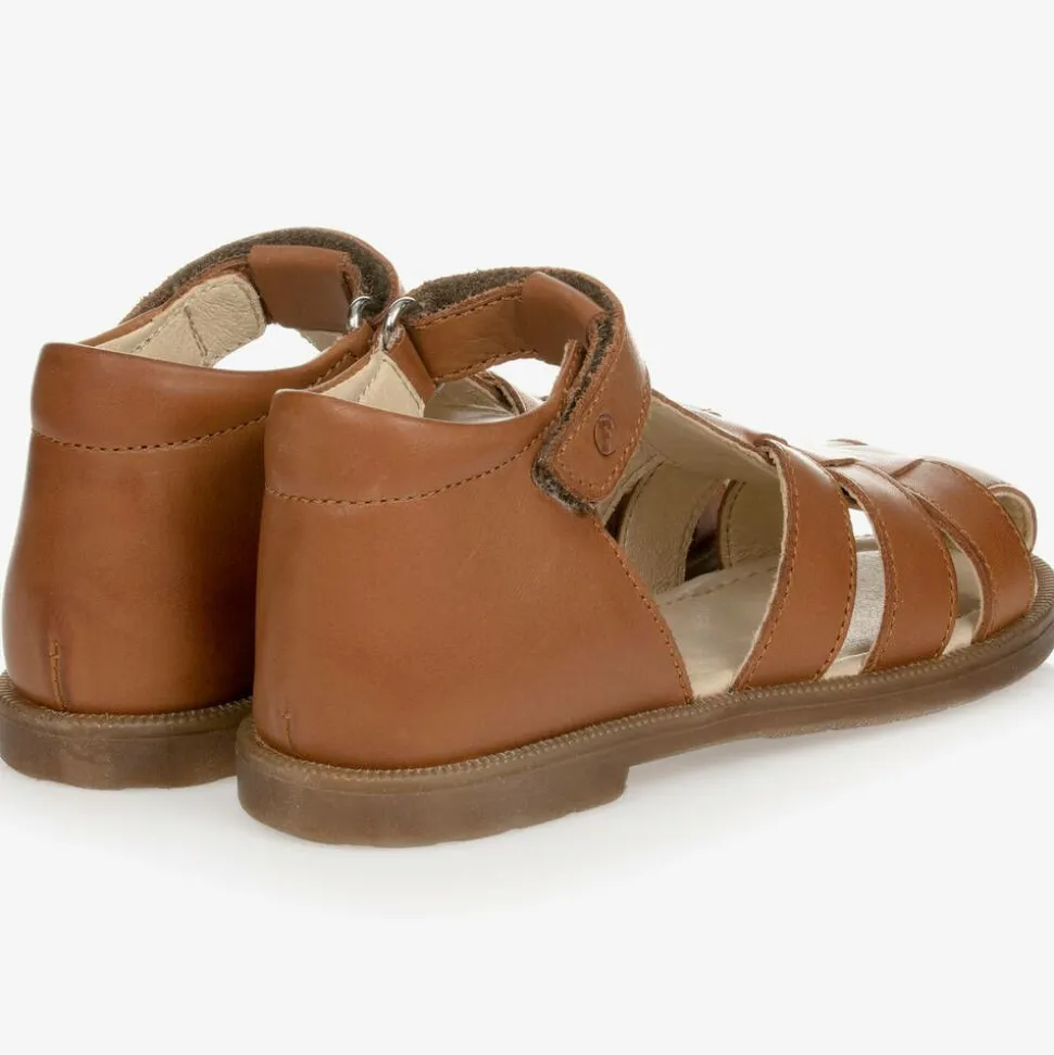Boys Brown Leather Sandals