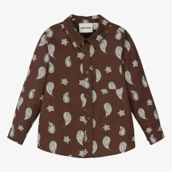 Boys Brown Organic Cotton Paisley Shirt