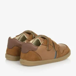 Boys Brown Suede Leather Trainers
