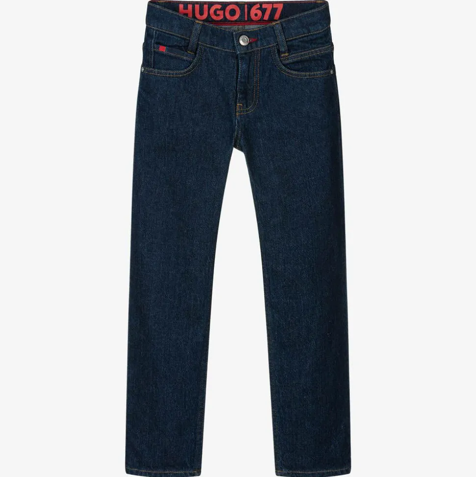 Boys Dark Blue Regular Fit 677 Jeans