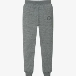 Boys Dark Grey Cotton Joggers