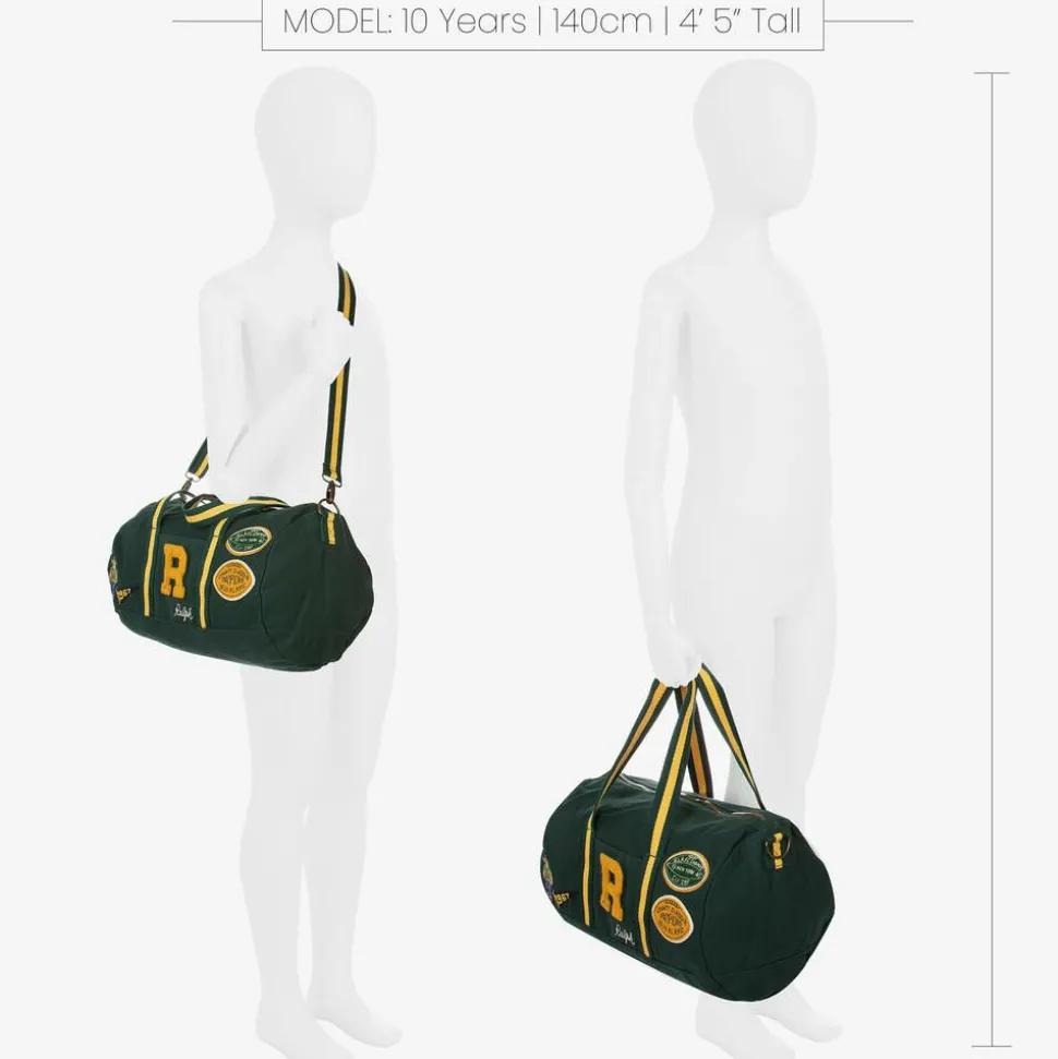 Boys Green Canvas Sports Bag (45cm)