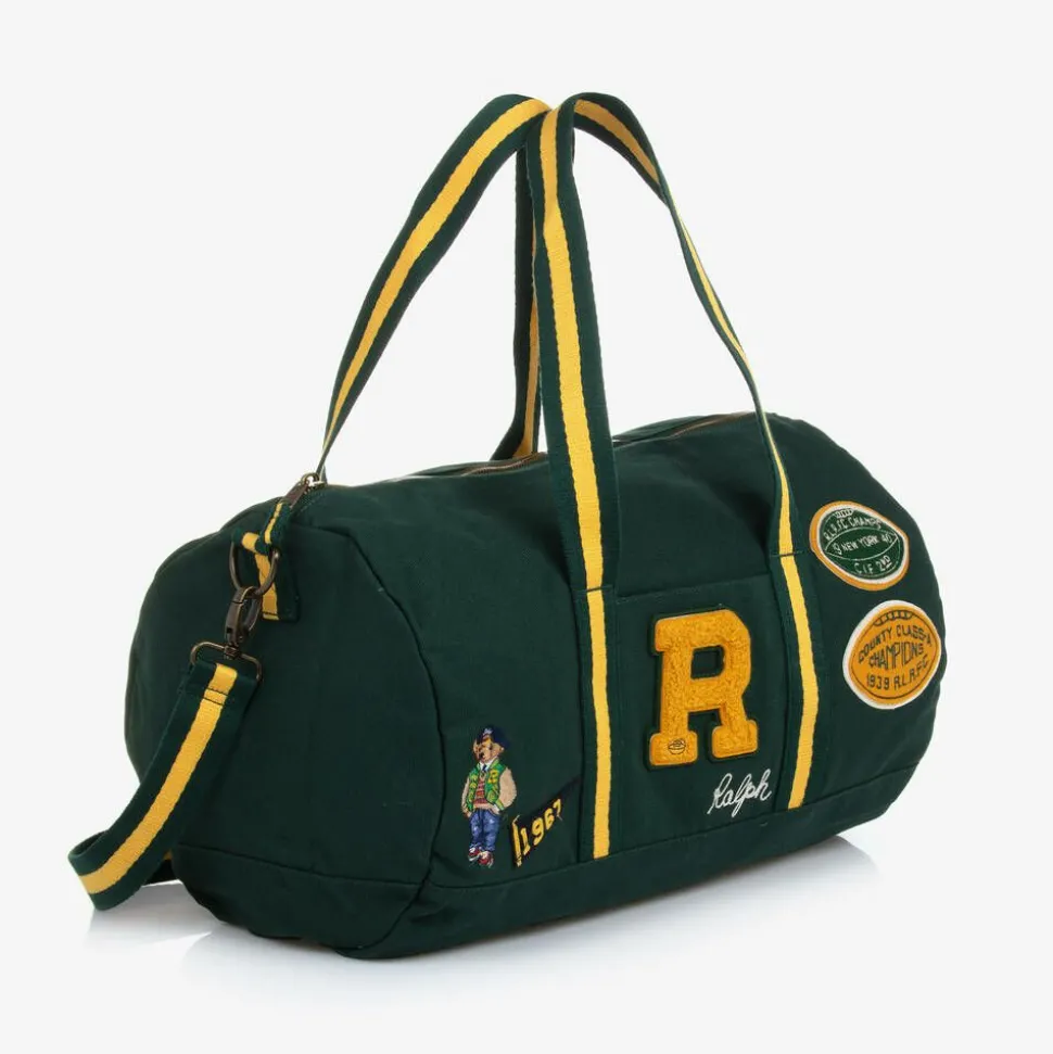 Boys Green Canvas Sports Bag (45cm)