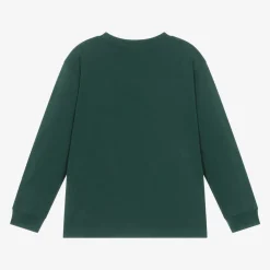 Boys Green Organic Cotton Astronaut Top