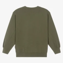 Boys Green Slogan Sweatshirt