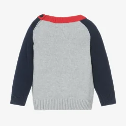 Boys Grey Cotton & Wool Circus Sweater