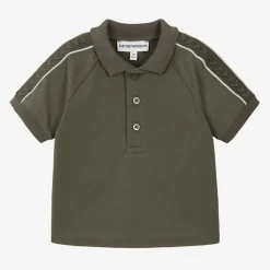 Boys Grey Cotton Polo Shirt