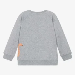 Boys Grey Cotton Sweatshirt