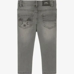 Boys Grey Denim Slim Fit Jeans