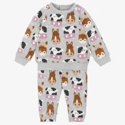 Boys Grey Farm Animal Tracksuit