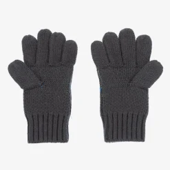Boys Grey Knitted Gloves
