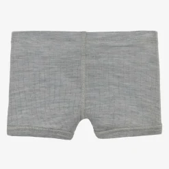 Boys Grey Merino Wool Boxer Shorts